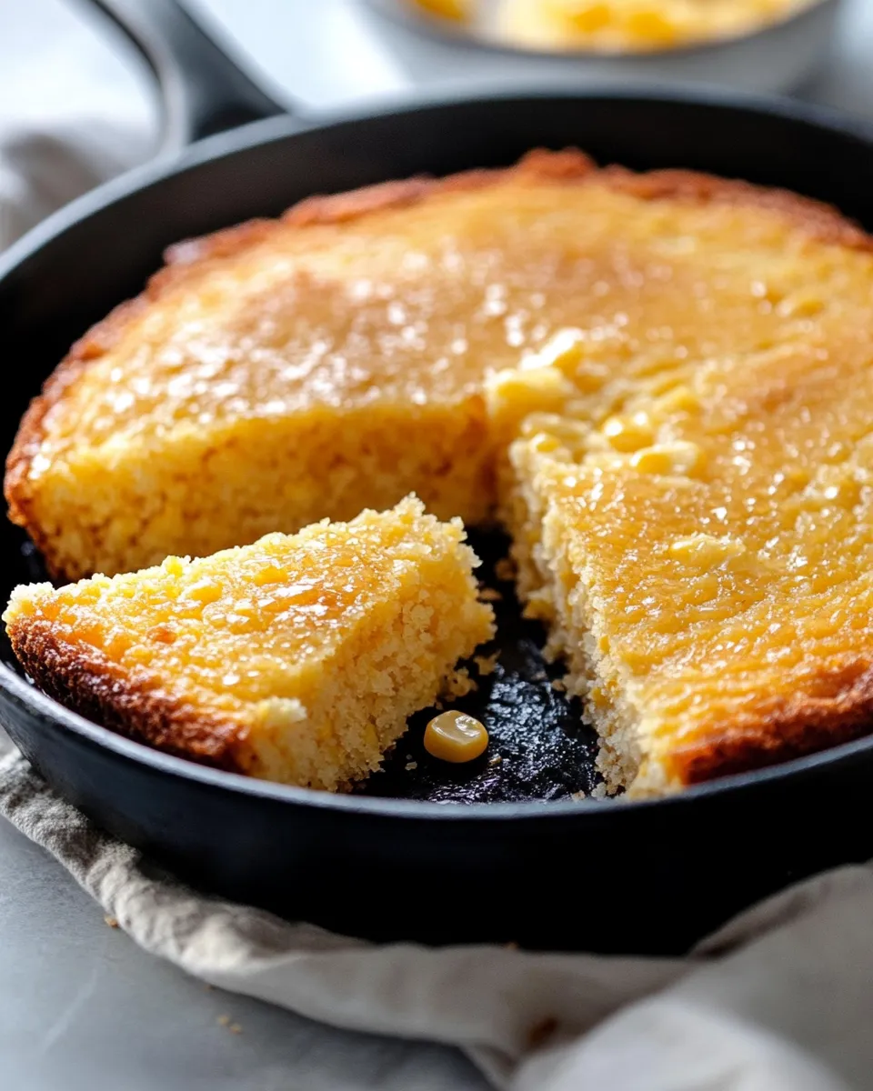Delicious Skillet Cornbread plate image