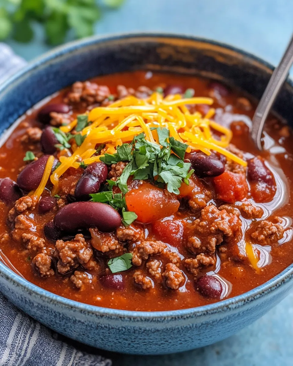 Delicious Slow Cooker Chili food shot