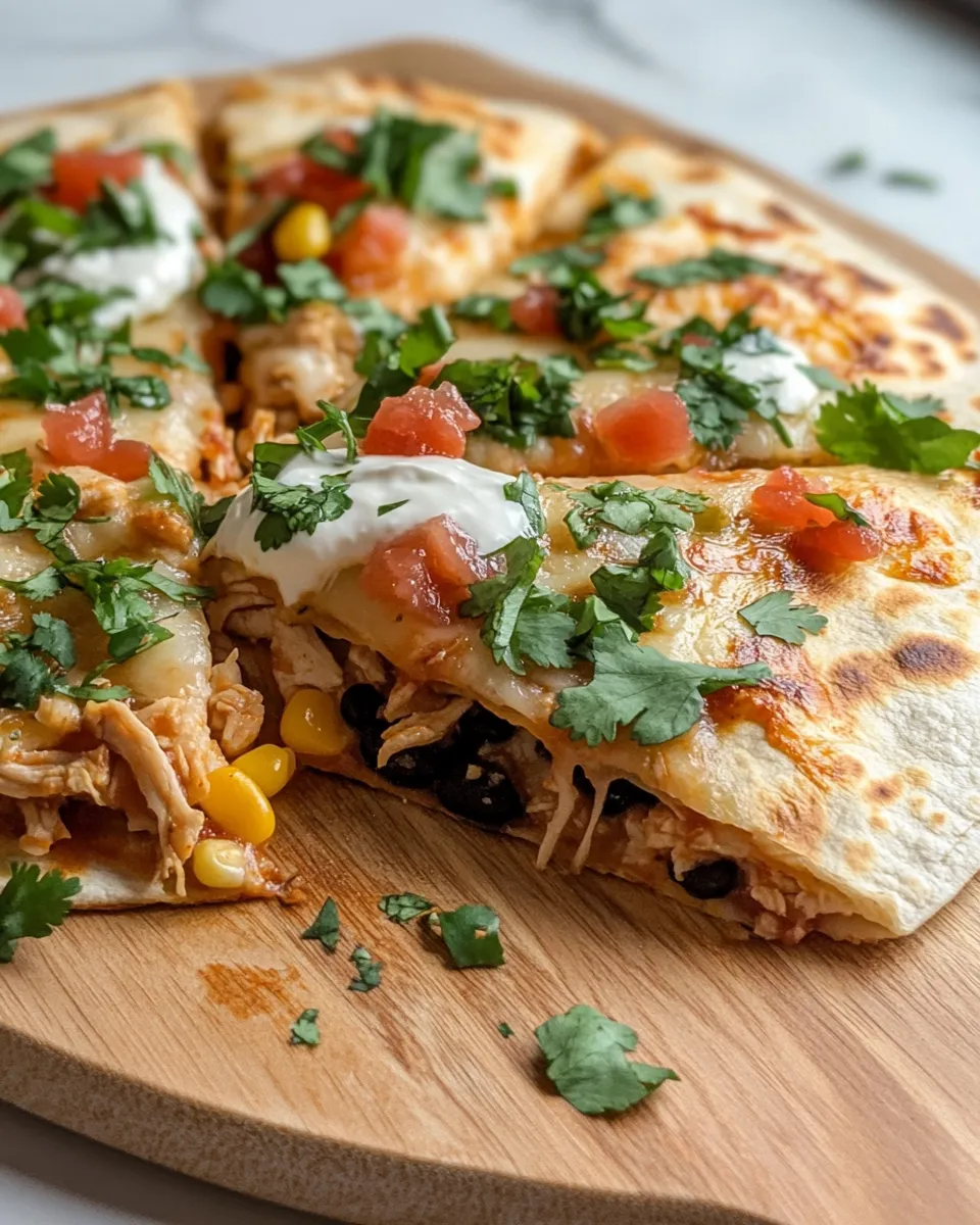 Classic Spiderweb Quesadilla Pizzas plate image