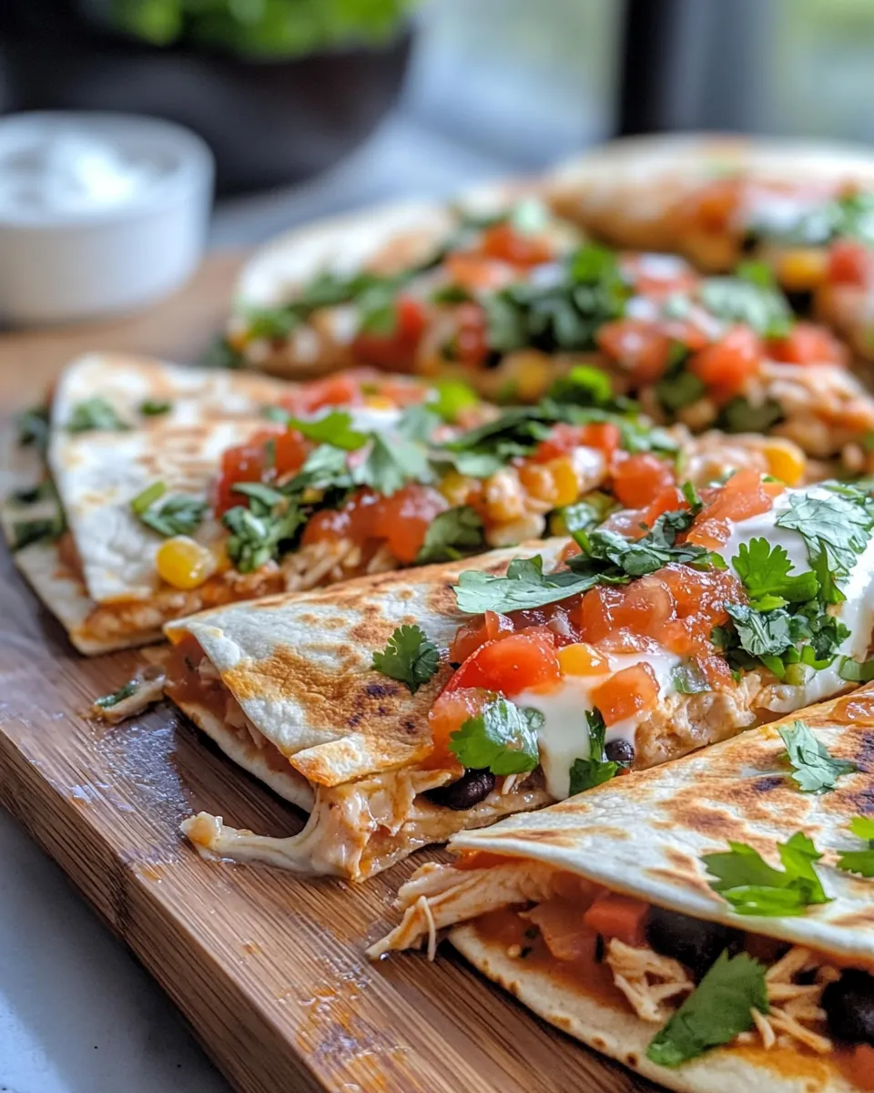 Easy Spiderweb Quesadilla Pizzas food shot