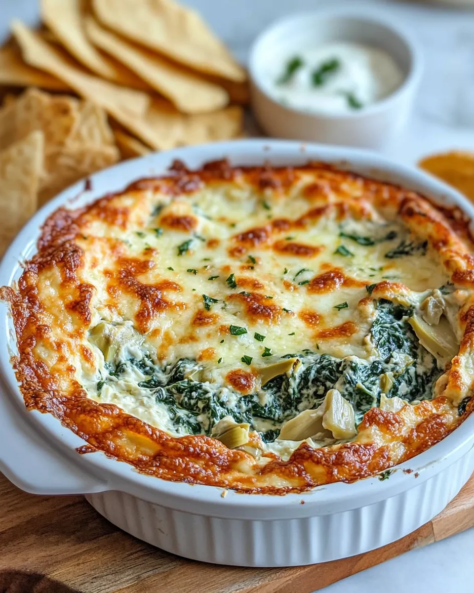 Delicious Spinach Artichoke Dip dish photo