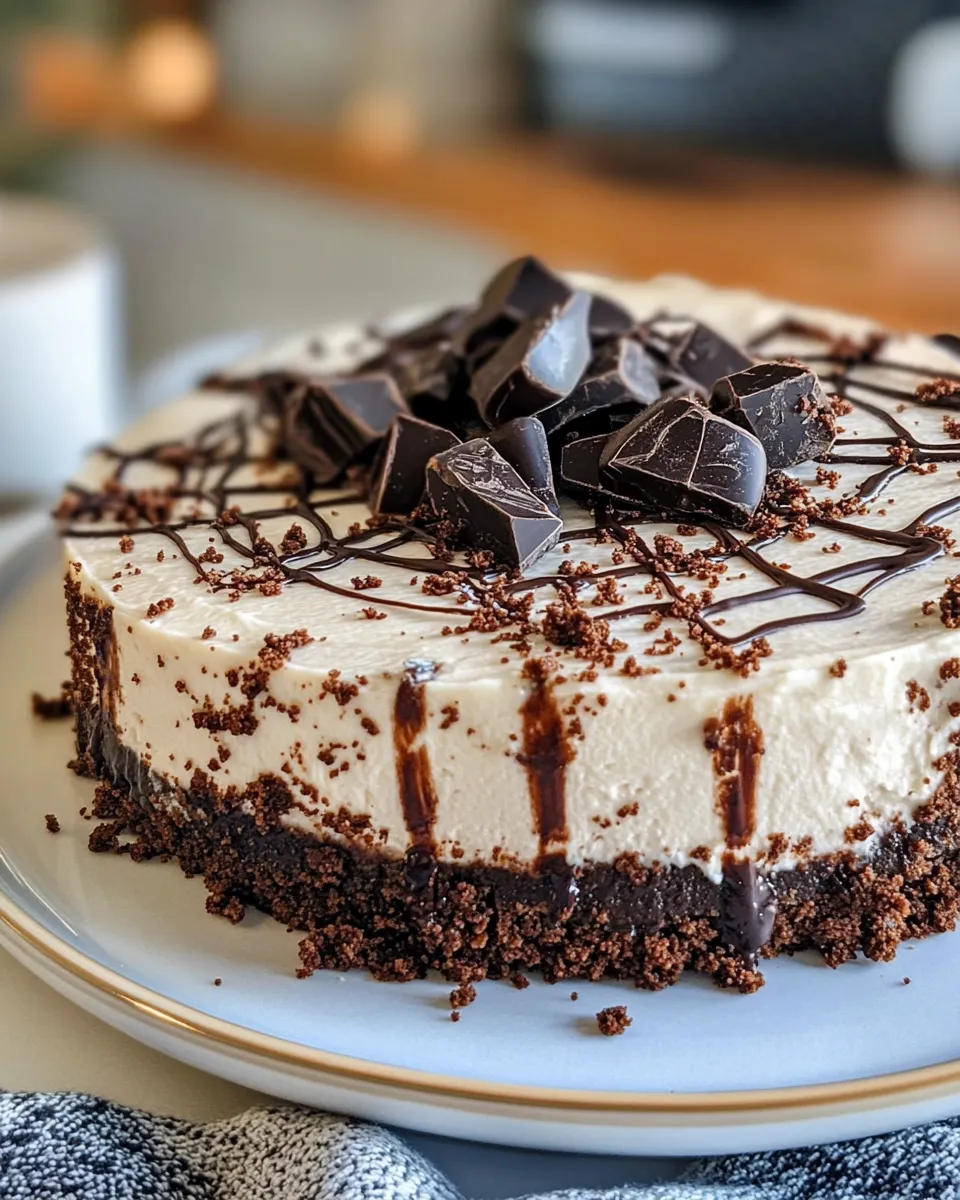 Classic Spooky Spiderweb Chocolate Cheesecake image