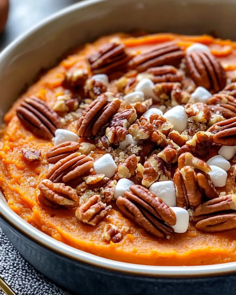 Homemade Sweet Potato Casserole with Pecans photo