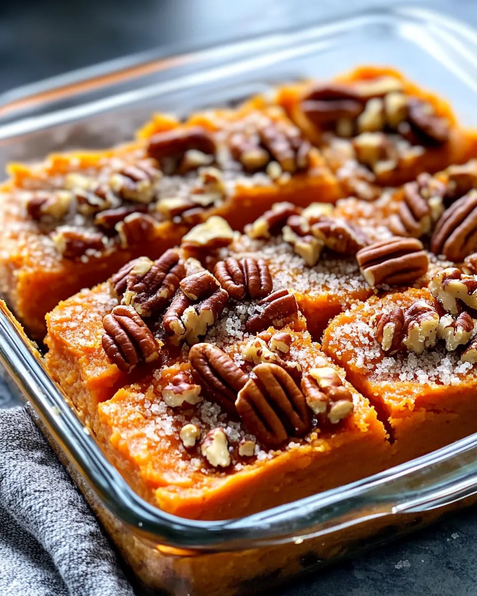 Easy Sweet Potato Casserole with Pecans dish photo
