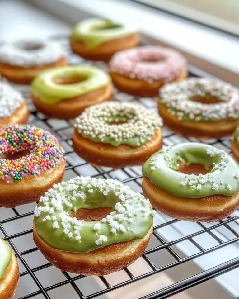 Homemade Toxic Slime Matcha Donuts photo