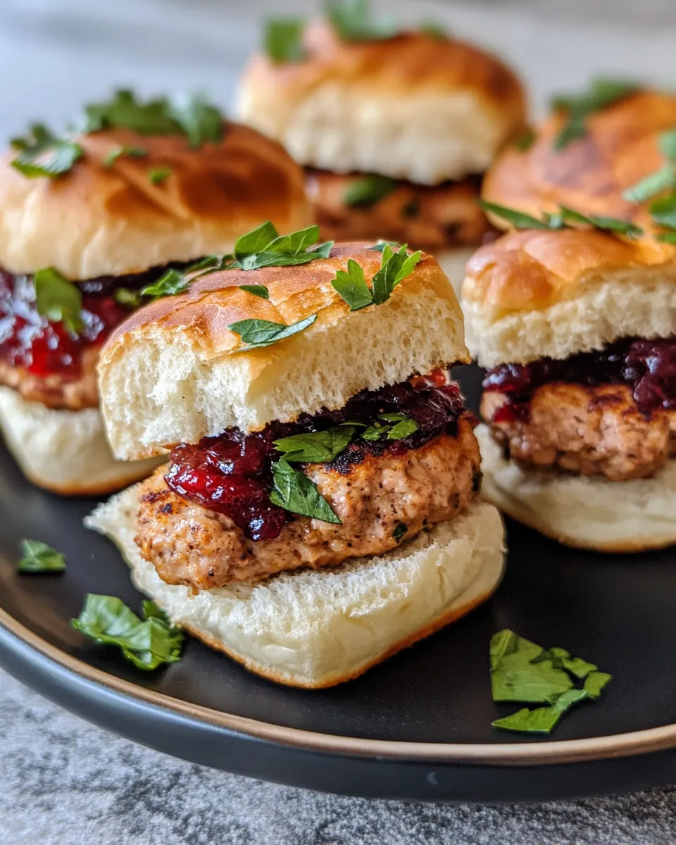 Easy Turkey Cranberry Sliders recipe photo