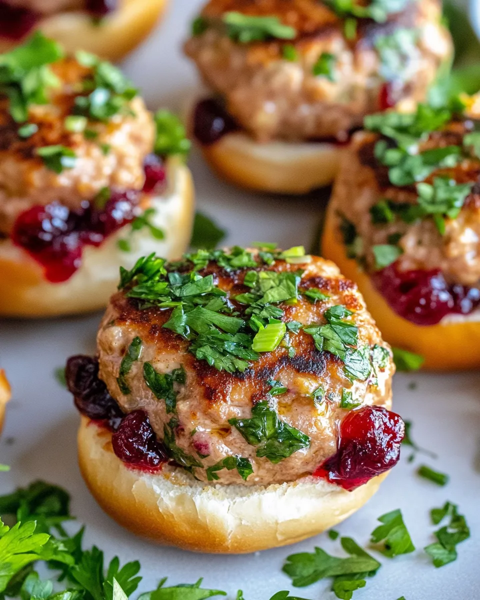 Delicious Turkey Cranberry Sliders shot