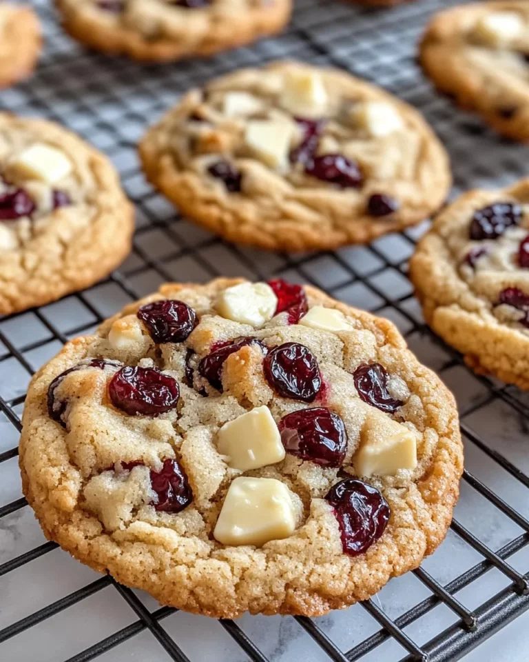Homemade White Chocolate Cranberry Cookies recipe photo