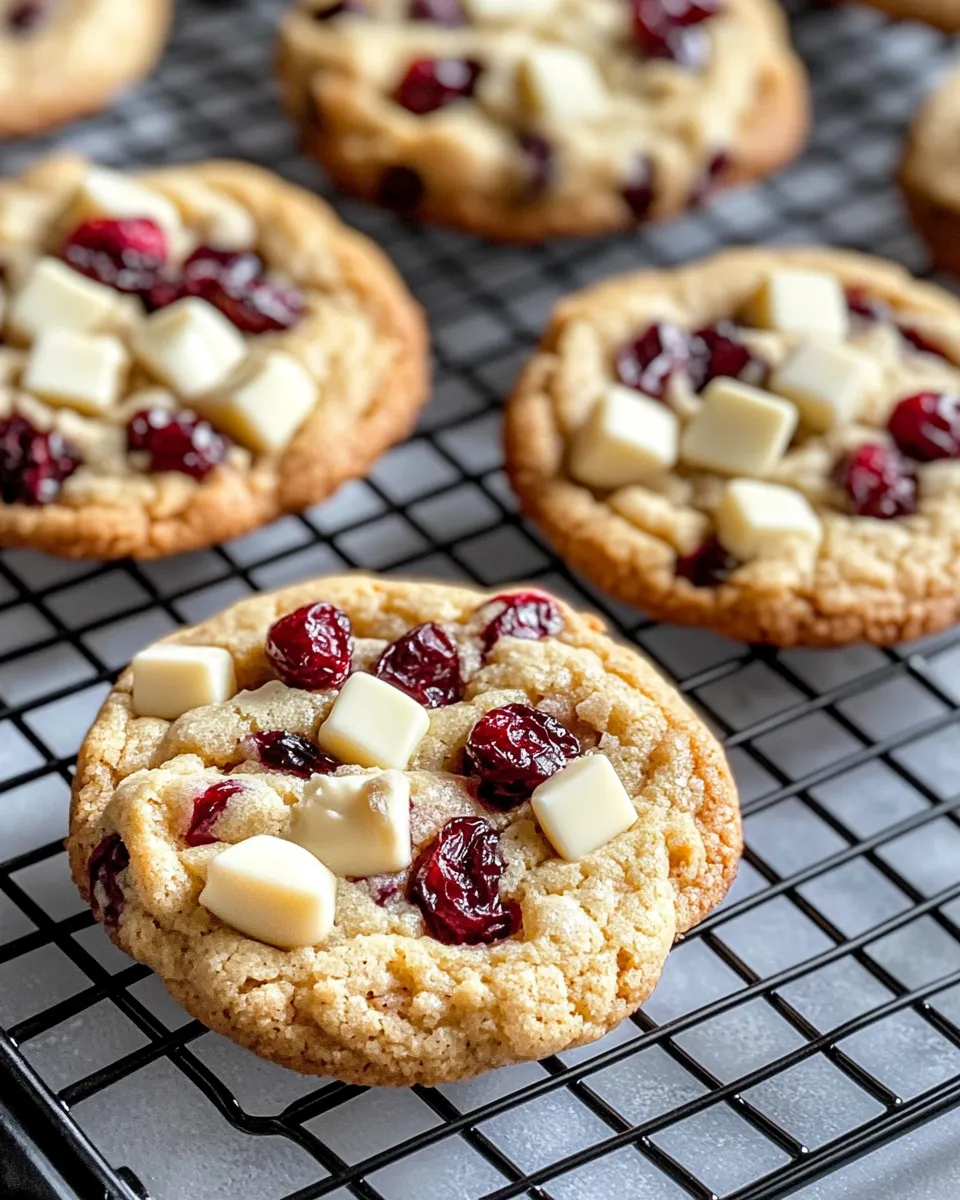 Delicious White Chocolate Cranberry Cookies image