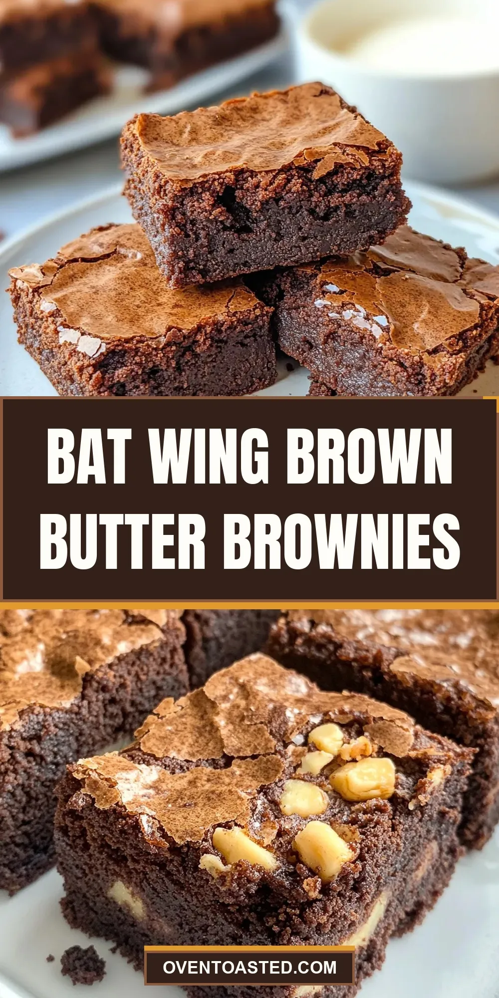 The Best Bat Wing Brown Butter Brownies Ever
