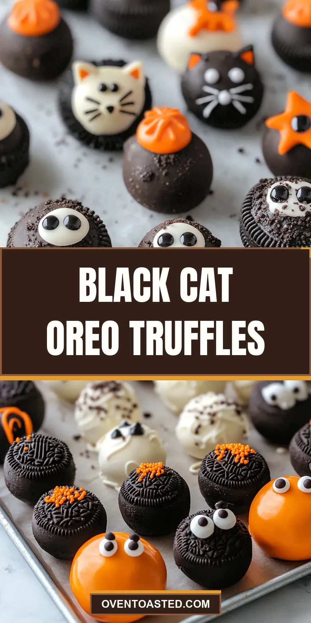 Homemade Black Cat Oreo Truffles