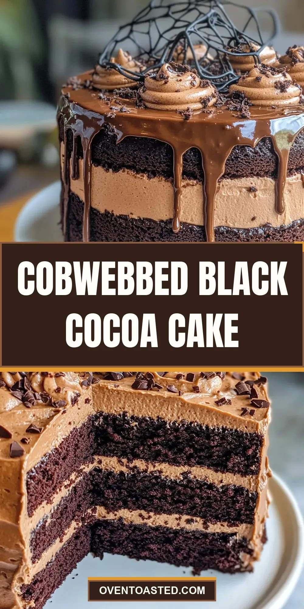 How To Make Perfect Cobwebbed Black Cocoa Cake