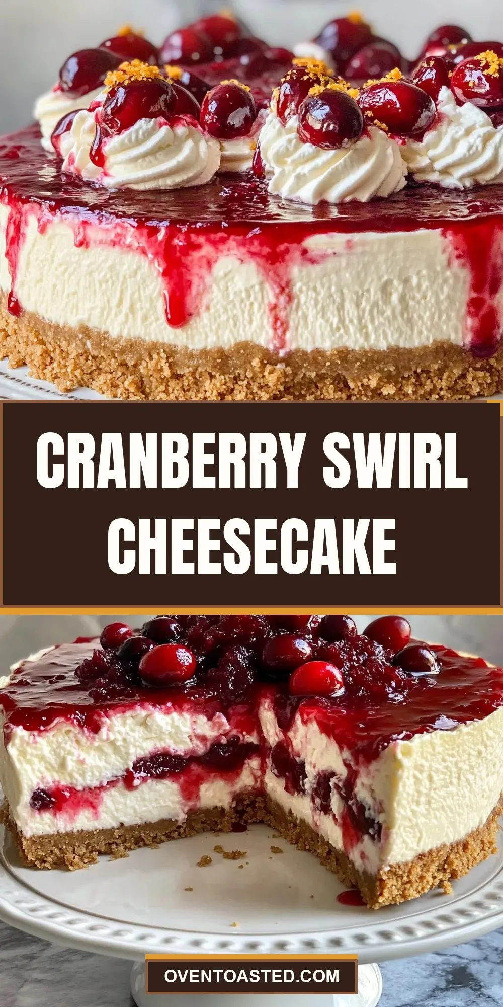 Cranberry Swirl Cheesecake Recipe