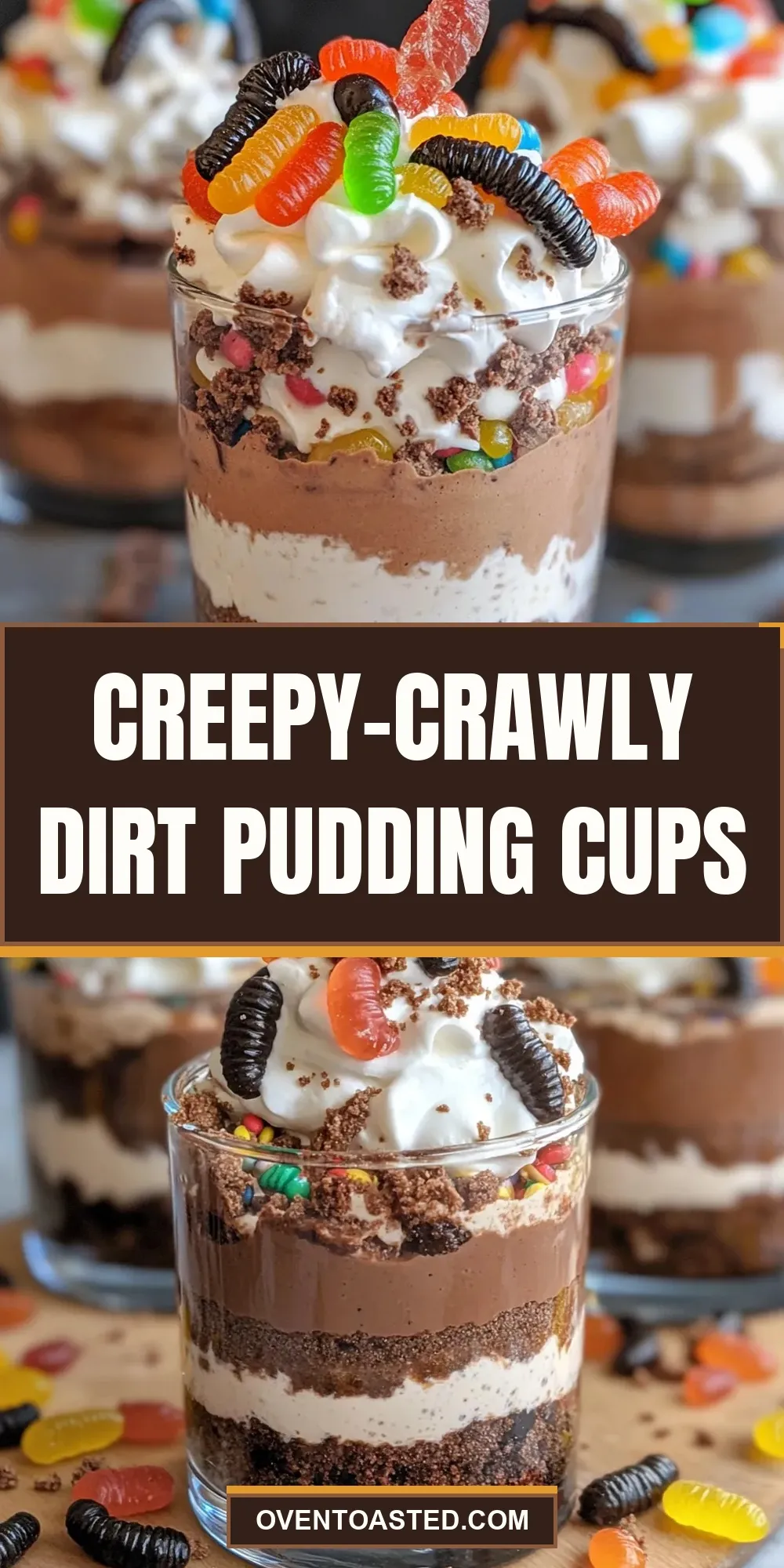 Savory Creepy-Crawly Dirt Pudding Cups