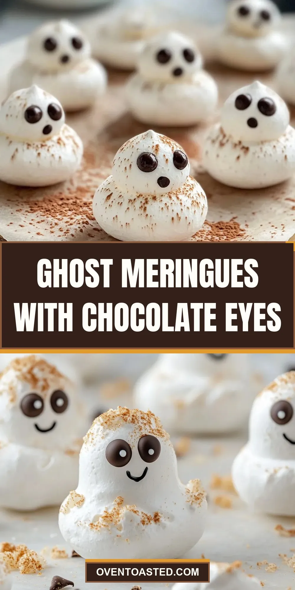 Ghost Meringues With Chocolate Eyes Recipe