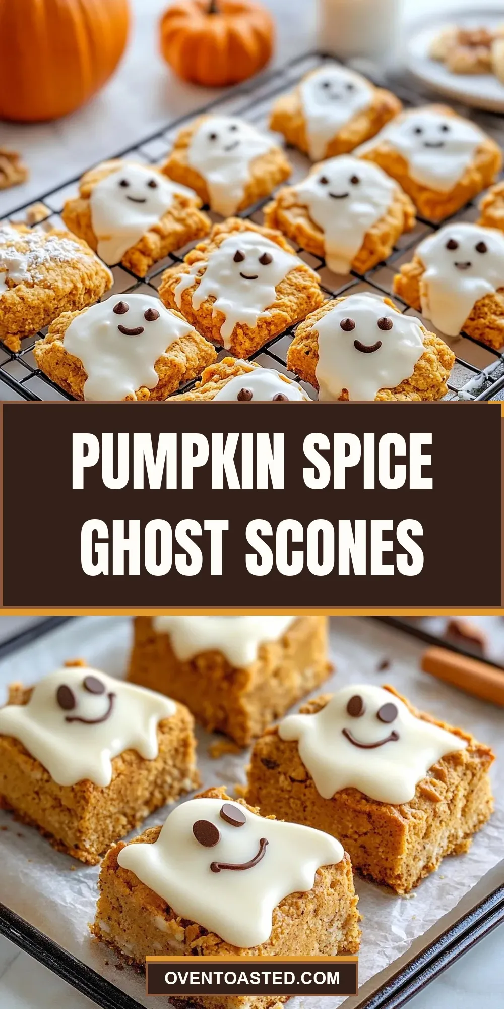 Savory Pumpkin Spice Ghost Scones