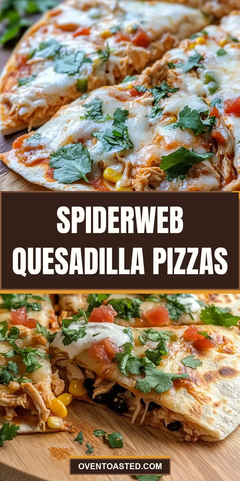 Quick Spiderweb Quesadilla Pizzas