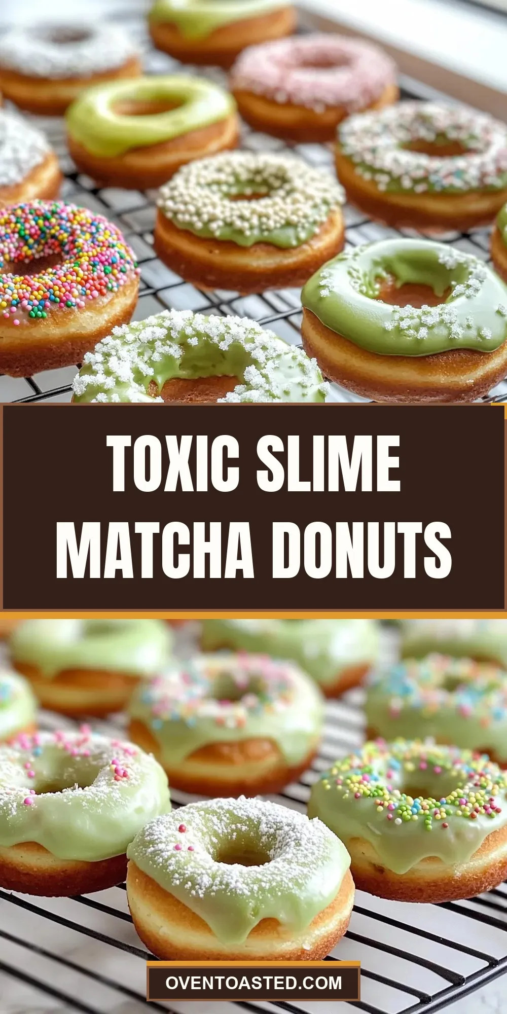 Ultimate Toxic Slime Matcha Donuts