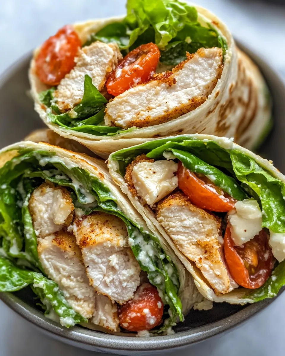 Classic 20-Min Crispy Chicken Caesar Wraps image