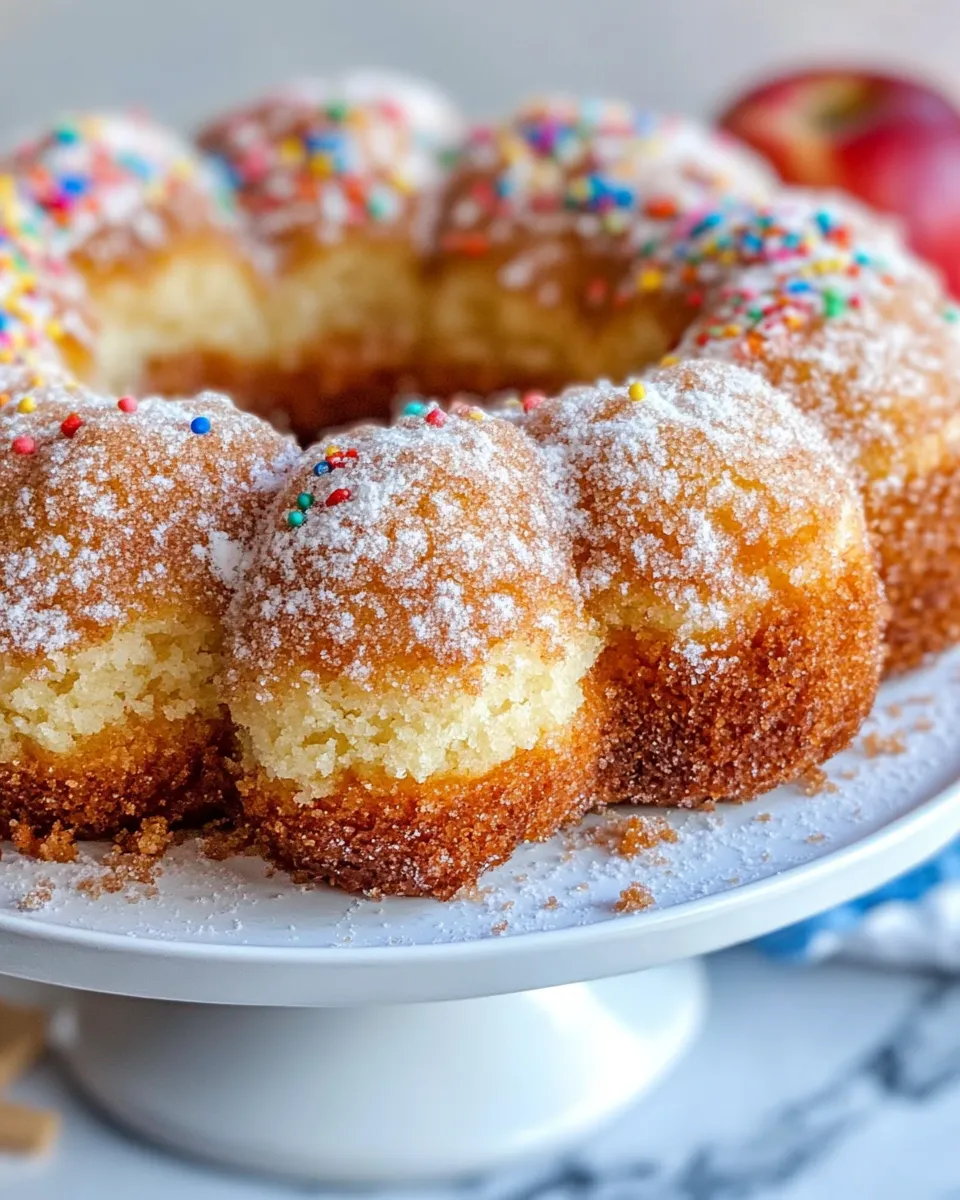 Classic Apple Cider Donut Cake with Cinnamon Sugar image