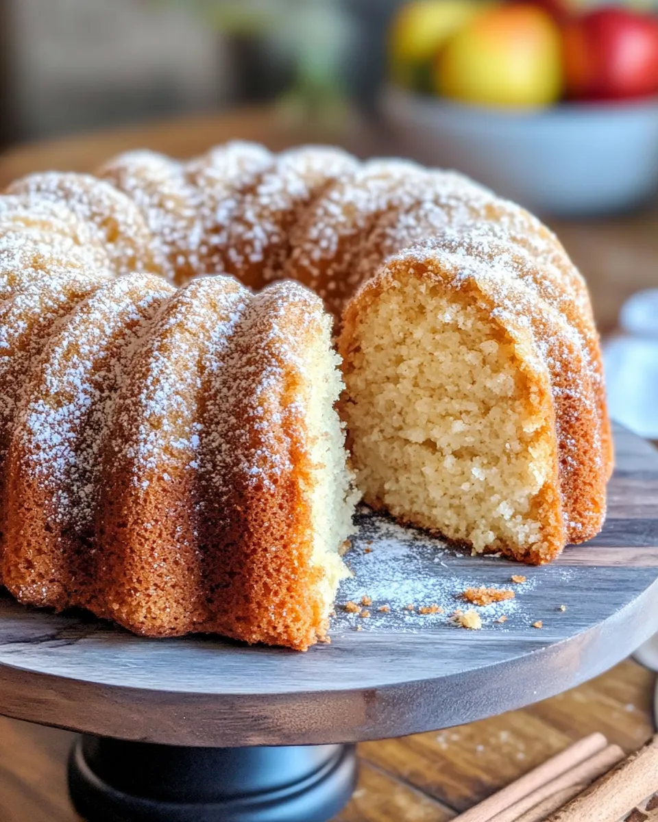 Easy Apple Cider Donut Cake with Cinnamon Sugar recipe image