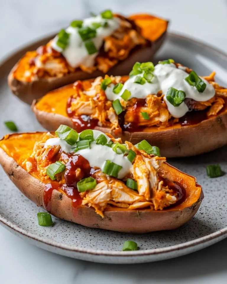 Homemade BBQ Chicken Stuffed Sweet Potatoes (Easy) recipe photo