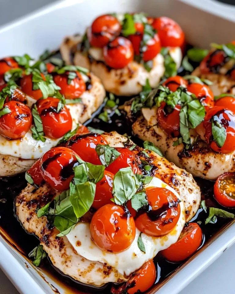 Homemade Baked Caprese Chicken with Balsamic Drizzle recipe photo