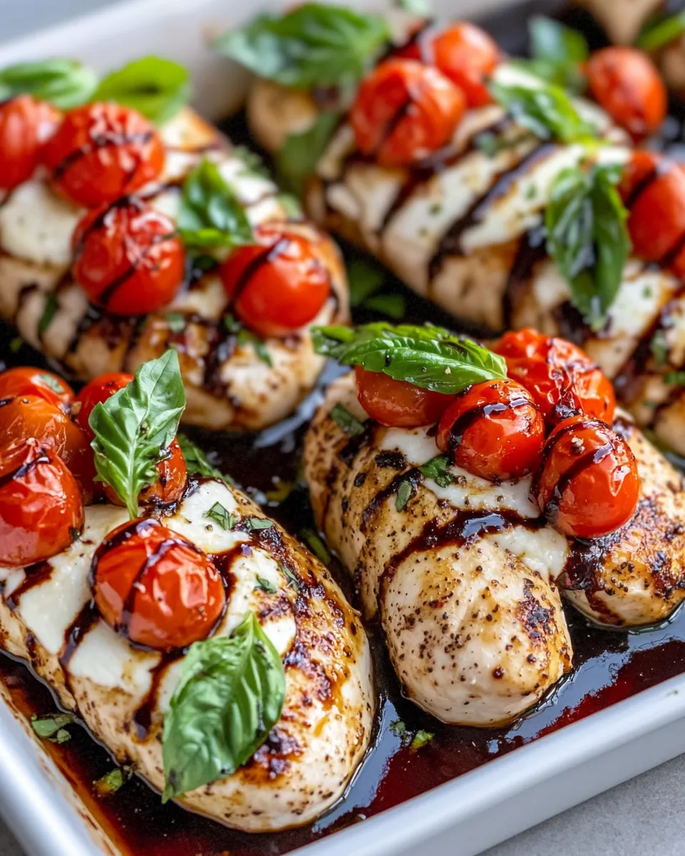 Delicious Baked Caprese Chicken with Balsamic Drizzle picture