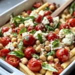 Homemade Baked Feta Tomato Chickpea Pasta photo