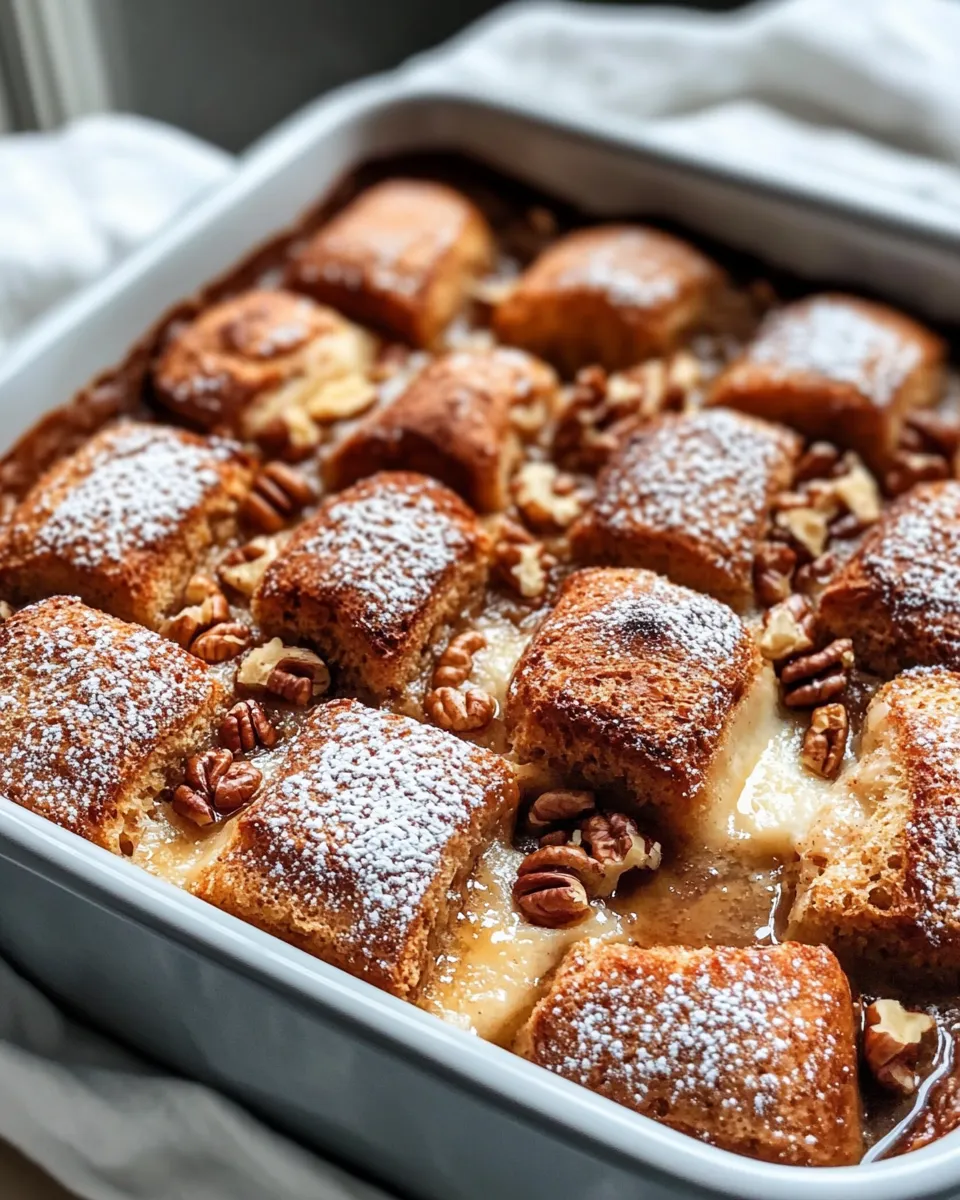 Delicious Baked Gingerbread French Toast Casserole plate image