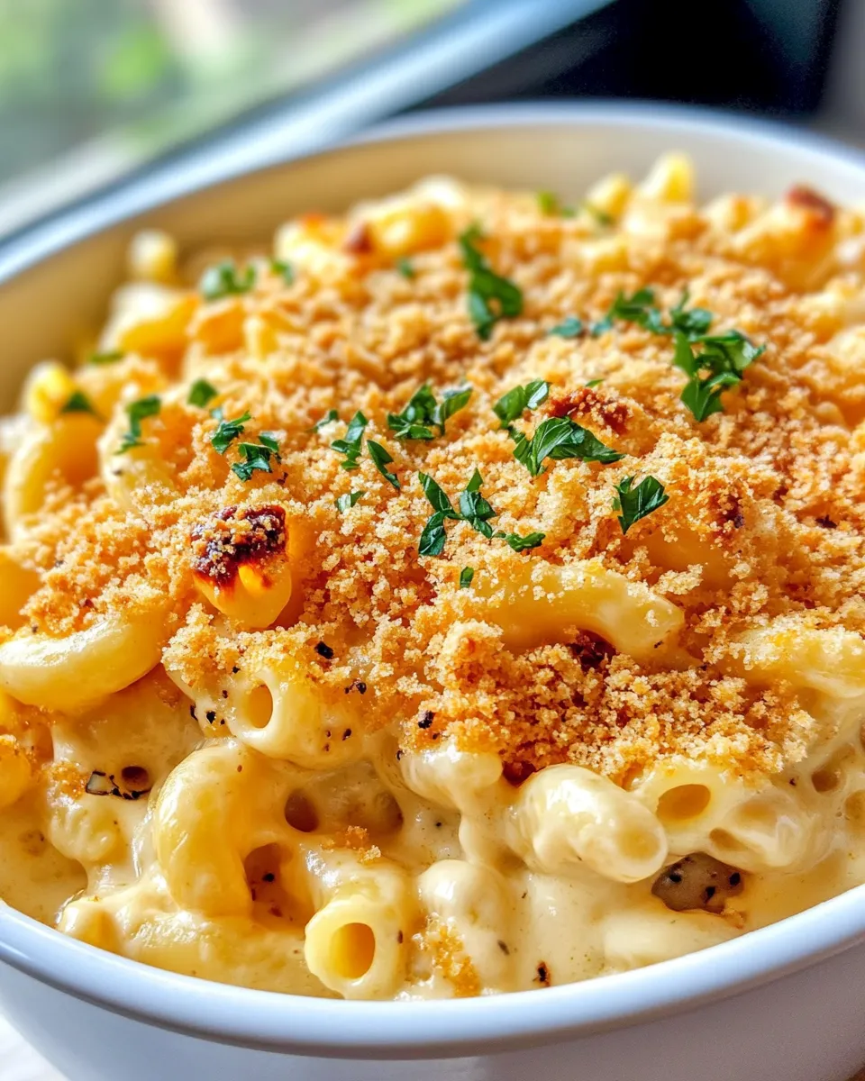 Delicious Baked Mac & Cheese with Crispy Ritz Topping dish photo