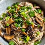 Homemade Brothy Mushrooms with Soba & Scallions photo