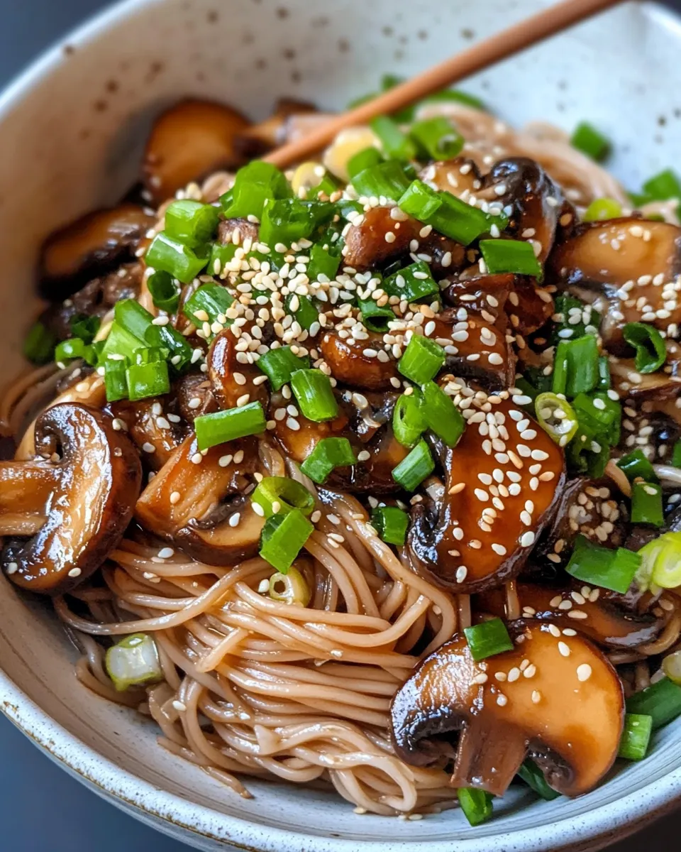 Classic Brothy Mushrooms with Soba & Scallions dish photo
