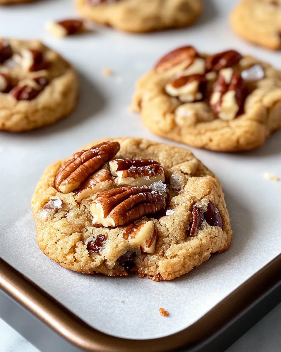 Best Brown Butter Maple Pecan Cookies food shot