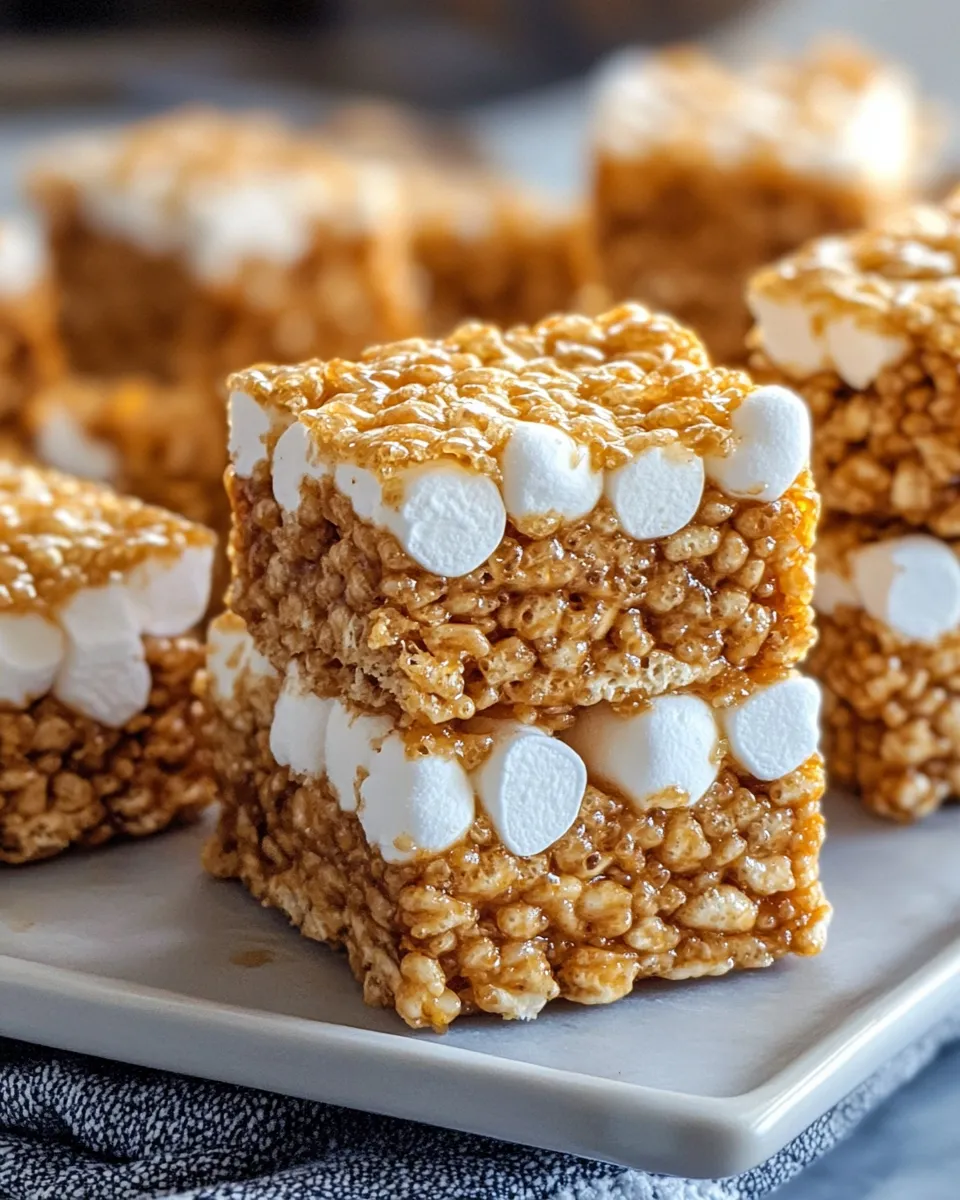 Classic Brown Butter Pumpkin Rice Krispie Treats image