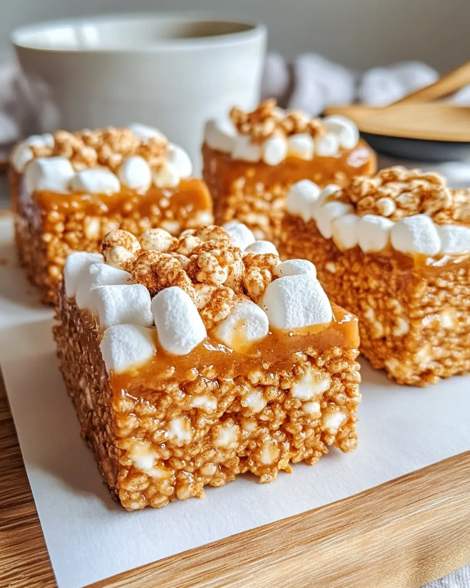 Easy Brown Butter Pumpkin Rice Krispie Treats recipe photo