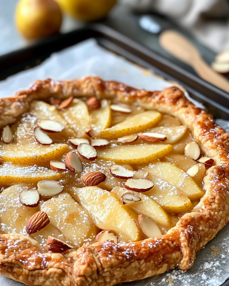 Classic Brown Sugar Pear Galette with Almonds dish photo
