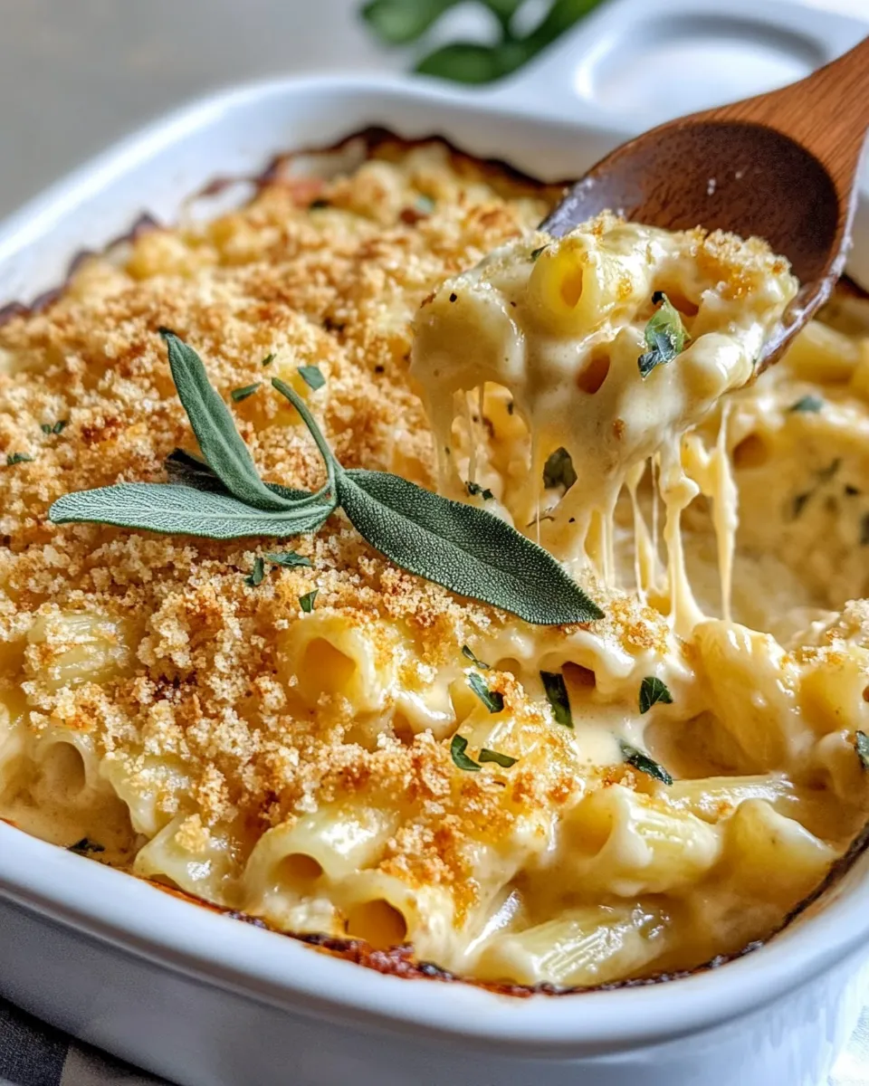 Easy Butternut Squash Mac and Cheese with Sage Crumbs food shot