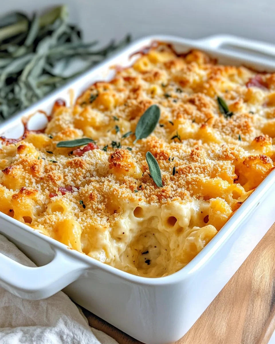 Delicious Butternut Squash Mac and Cheese with Sage Crumbs plate image