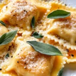 Homemade Butternut Squash Ravioli with Sage Brown Butter recipe photo