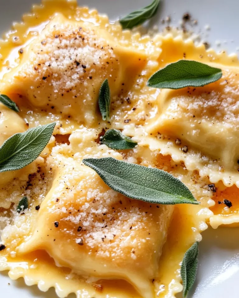 Homemade Butternut Squash Ravioli with Sage Brown Butter recipe photo