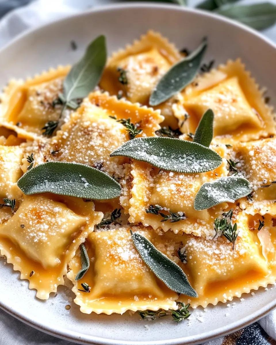 Classic Butternut Squash Ravioli with Sage Brown Butter dish photo