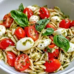 Homemade Caprese Pesto Orzo Salad (Make-Ahead) photo