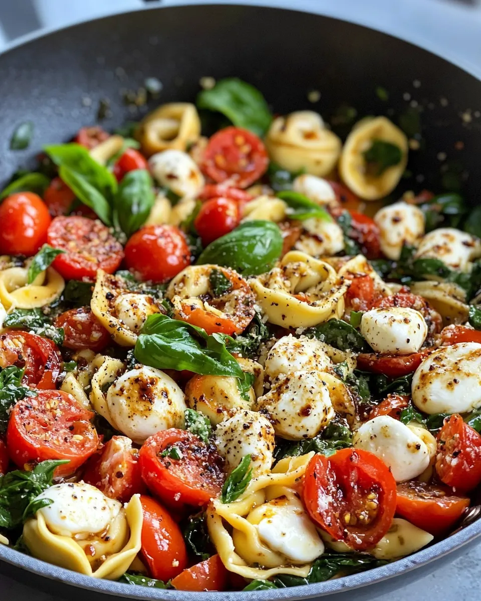 Classic Caprese Tortellini Skillet dish photo