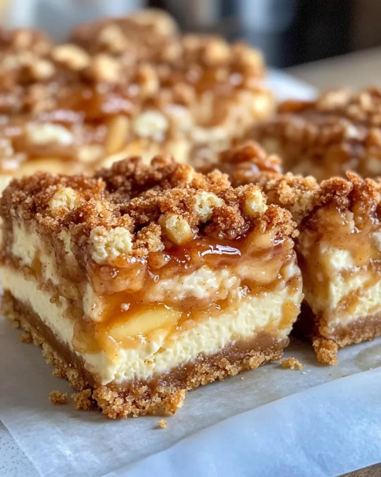 Homemade Caramel Apple Cheesecake Bars with Streusel photo