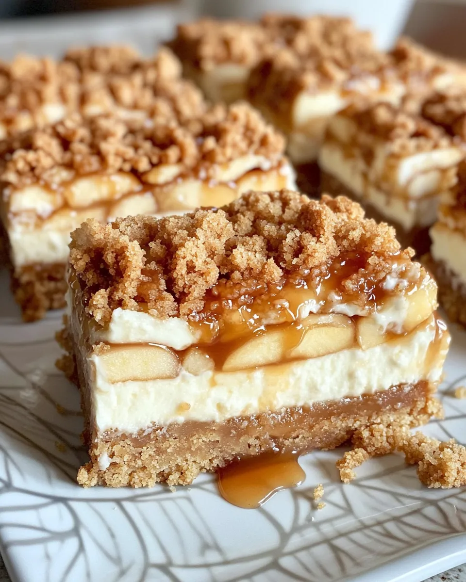 Easy Caramel Apple Cheesecake Bars with Streusel recipe photo