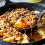 Homemade Caramel Apple Crumble Skillet photo