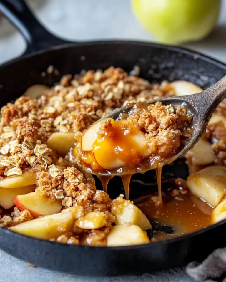 Homemade Caramel Apple Crumble Skillet photo