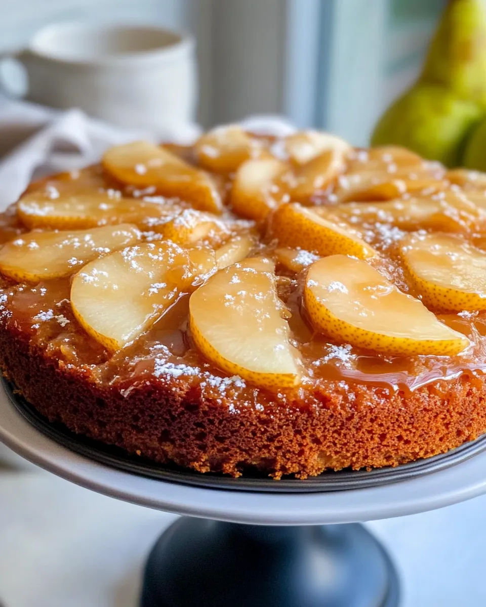 Classic Caramel Pear Upside-Down Cake recipe photo