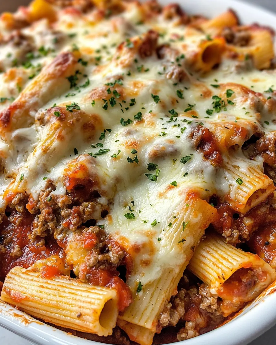 Classic Cheesy Baked Ziti with Hidden Veggies plate image